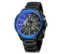 FORSINING Orologi meccanici automatici da uomo, alla moda, lussuosi, impermeabili, con cinturino in acciaio inox, orologio da polso luminoso, Nero , Bracciale