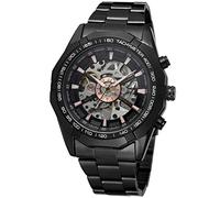 Forsining, orologio da uomo analogico, movimento automatico, con quadrante rotondo e cinturino in acciaio inox, numero modello FSG8042M4B1