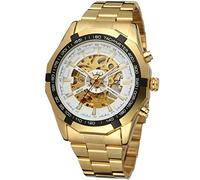 Forsining Orologio da uomo automatico a carica automatica, analogico, cinturino in acciaio inox, orologio rotondo FSG8042M4G1