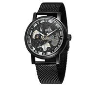 FORSINING Orologio da uomo classico scheletro meccanico a carica manuale in acciaio inox bracciale marca popolare Saat, classico