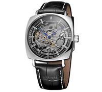 Forsining, orologio da uomo con quadrante scheletro e movimento automatico, cinturino in vera pelle
