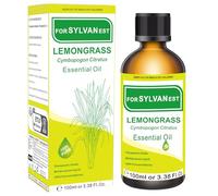 FORSYLVANEST Olio Essenziale di Lemongrass 100ML, Olio di Lemongrass Naturale Puro, per Diffusori, Umidificatori, Fai-da-te, Casa, Ufficio