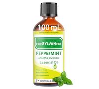 FORSYLVANEST Olio Essenziale di Menta Piperita 100ML, 100% Puro Naturale Olio Non Diluido per Aromaterapia, Massaggio, SPA, Cura della Pelle, Capelli e Unghie, Bagni, Fai da Te