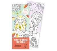 Fort comme un lion: 35 marque-pages à colorier