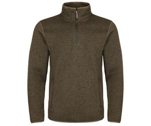 Fort - Easton Pullover - Pile da lavoro - Zip a quarto - Pullover in pile da uomo, Verde, L
