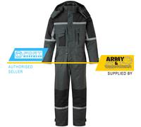 Fort Impermeabile Imbottito Tuta Intera Foderato Cappuccio Riflettente Inverno