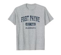 Fort Payne Alabama AL Design vintage sportivo stabilito blu navy Maglietta