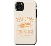 Fort Union Trading Post 1828 North Dakota Design invecchiato Custodia per iPhone 11 Pro Max