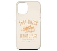 Fort Union Trading Post 1828 North Dakota Design invecchiato Custodia per iPhone 12/12 Pro