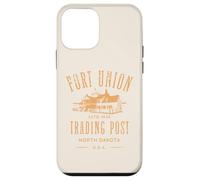 Fort Union Trading Post 1828 North Dakota Design invecchiato Custodia per iPhone 12 mini