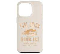 Fort Union Trading Post 1828 North Dakota Design invecchiato Custodia per iPhone 13 Pro