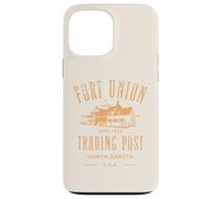 Fort Union Trading Post 1828 North Dakota Design invecchiato Custodia per iPhone 13 Pro Max