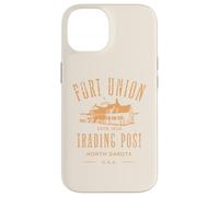Fort Union Trading Post 1828 North Dakota Design invecchiato Custodia per iPhone 14