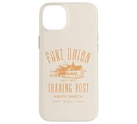 Fort Union Trading Post 1828 North Dakota Design invecchiato Custodia per iPhone 14 Plus