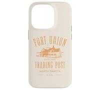 Fort Union Trading Post 1828 North Dakota Design invecchiato Custodia per iPhone 14 Pro