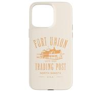 Fort Union Trading Post 1828 North Dakota Design invecchiato Custodia per iPhone 15 Pro Max