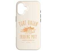 Fort Union Trading Post 1828 North Dakota Design invecchiato Custodia per iPhone 16