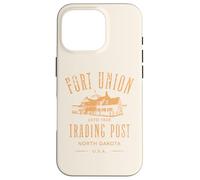 Fort Union Trading Post 1828 North Dakota Design invecchiato Custodia per iPhone 16 Pro
