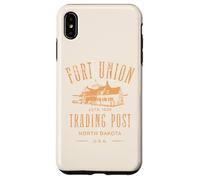 Fort Union Trading Post 1828 North Dakota Design invecchiato Custodia per iPhone XS Max