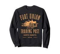 Fort Union Trading Post 1828 North Dakota Design Invecchiato Felpa