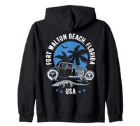 Fort Walton Beach Florida Tramonto Hotrod Design Felpa con Cappuccio