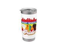 Fort Worth Pride Rainbow Gay Pride Flag Funny LGBT Bicchiere termico in acciaio inox doppia parete