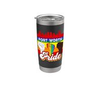 Fort Worth Pride Rainbow Gay Pride Flag Funny LGBT Bicchiere termico in acciaio inox doppia parete