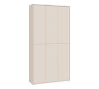 Forte Alice Springs 100 110 - Scarpiera moderna con 6 ante, 15 ripiani in legno, cashmere/beige, larghezza 109,2 cm x altezza 191,9 cm x profondità 34,9 cm