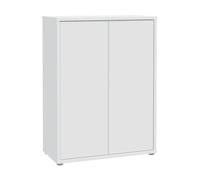 MOBILE MULTIUSO 4 RIPIANI 2 ANTE GRIGIO CHIARO 74.5x34.9xH 99.1 cm CASA UFFICIO