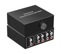 Forte Anti-interferenza L/R Canale Suono Switcher Splitter Stereo Switch Selettore Porte Metallo Per Case Video Accessori Kit