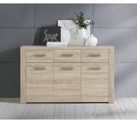 Forte BALTIMORE Credenza con 3 cassetti e 3 ante, materiale in legno, rovere Sonoma, L x A x P: 136 x 83 x 41,3 cm
