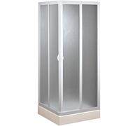 BOX DOCCIA CABINA ANGOLARE IN PVC ACRILICO 2 ANTE SCORREVOLI CENTRALE CRILEX