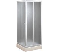 BOX DOCCIA 70X70CM ANGOLARE PVC ACRILICO 2 ANTE SCORREVOLI CENTRALE CRILEX
