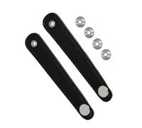 Forte cinturino a fisarmonica in pelle PU nera con elegante testo nero e chiusure in metallo per la riparazione uso fibbia a fisarmonica