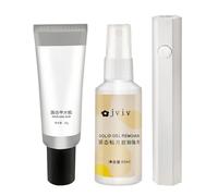Forte colla per unghie solida solida kit di gel di colla per unghie | Kit di decorazione per unghie UV 3 pezzi | Kit di decorazione per unghie, kit per unghie pressione, colla per unghie UV, gel