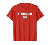 Forte Come papà Maglietta, Uomo, Rosso, L