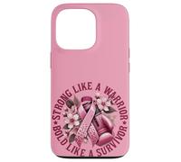 Forte come un guerriero audace come un cancro al seno sopravvissuto Custodia per iPhone 13 Pro