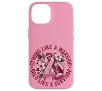 Forte come un guerriero audace come un cancro al seno sopravvissuto Custodia per iPhone 14