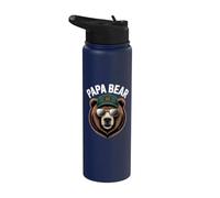 Forte come un orso Festa del Papà Stainless Steel Insulated Water Bottle
