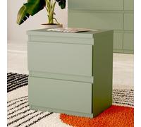 Forte EDMORE - Cassettiera moderna 40 45, con 2 cassetti, in legno, colore: salvia, 41,8 cm di larghezza x 49,3 cm di altezza x 32,2 cm di profondità