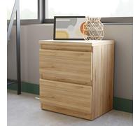 Forte EDMORE Cassettiera moderna 40 45 con 2 cassetti, in legno di quercia Mauvella, 41,8 cm di larghezza x 49,3 cm di altezza x 32,2 cm di profondità