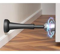 Forte fermaporta magnetico da 10 cm, in alluminio, per parete, chiusura magnetica con bastone adesivo e viti, supporto per porta per mantenere la porta aperta, fermaporta opaco, antiruggine, senza