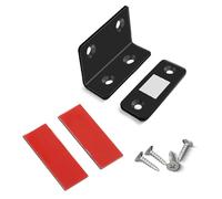 Forte fermo per porta a forma di L, sottile, per porte, armadietti, armadietti, armadietti, mobili, ferramenta di ricambio, senza trapano, chiusura nascosta, sottile, con adesivo