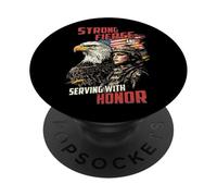 Forte Fierce Servire Con Onore Femmina Soldato Design PopSockets PopGrip Adesivo