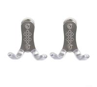 Forte gancio magnetico per portafiltro del caffè, in metallo, supporto per maniglia per caffè espresso, per montaggio laterale, per accessori da barista, in acciaio inox, colore argento, coppia (1)