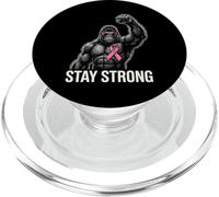 Forte Gorilla Pink Ribbon Awareness Fighter Power PopSockets PopGrip per MagSafe