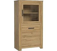 Forte Havanna Vetrina destra con 2 ante e 1 anta in vetro, in legno, rovere anticato, L x A x P: 77 x 143,7 x 42,2 cm