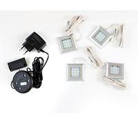 Forte Illuminazione LED a 4 punti, bianco freddo, 19 x 16 x 13 cm