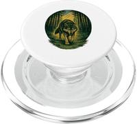 Forte Lupo Foresta Sentiero Vintage Xilografia All'aperto Amante della PopSockets PopGrip per MagSafe