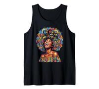 Forte Orgogliosa Donna Nera impenitente Arte Afro Africana Canotta